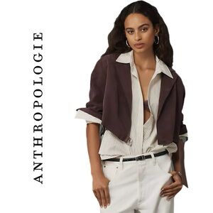 Anthropologie Shrunken Belted Jacket